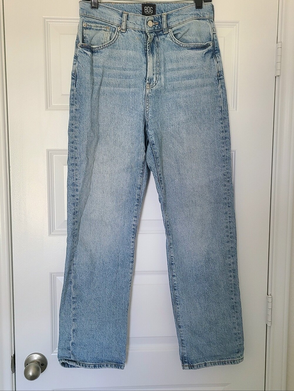 BDG Urban Outfitters 28 Straight Leg High Rise Strech Jeans Blue 27.5X28.5